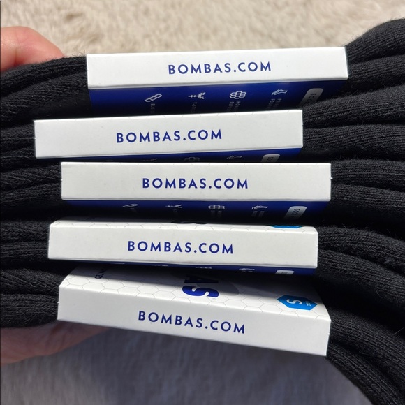 5x BOMBAS Ankle Sock Tech Unisex Small Black Honeycomb Arch Support - Picture 4 of 6